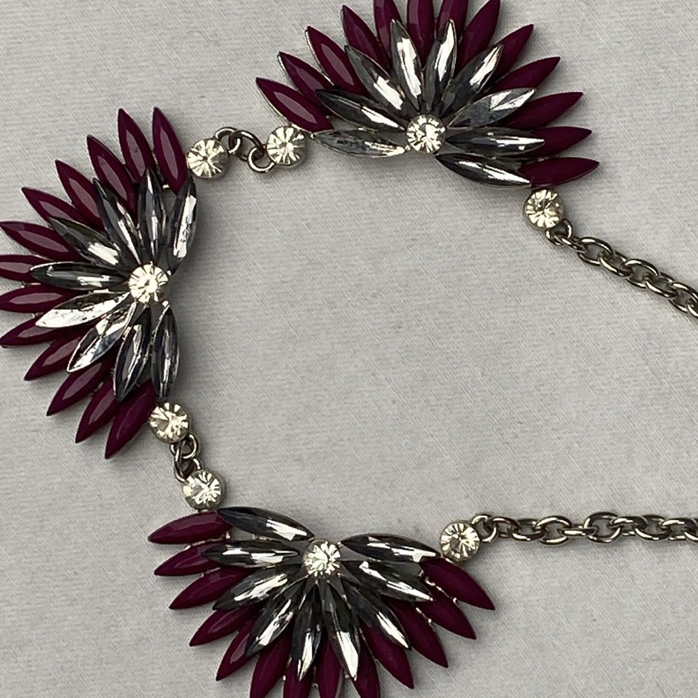 Marquise-cut Rhinestone statement necklace starburst - Picture 16 of 16